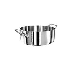 CASSERUOLA BASSA - 2 MANIGLIE ø cm 24 | h cm 9,5 lt6,70 ALUINOX 1907