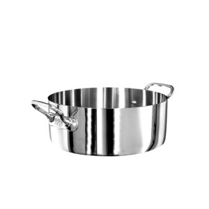 CASSERUOLA BASSA - 2 MANIGLIE ø cm 24 | h cm 9,5 lt6,70 ALUINOX 1907
