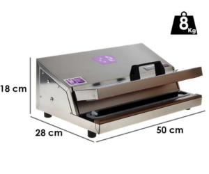 Confezionatrice macchina sottovuoto inox barra cm 43