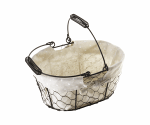 CESTO OVALE FILO FODERA COTONE