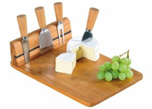 TAGLIERE PER FORMAGGI CON POSATE BAMBÙ 30x20x8CM
