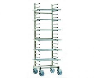 CARRELLO PORTA TEGLIE INOX 20 teglie
