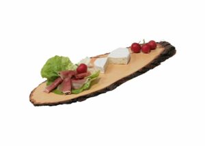 Tagliere da portata in corteccia di ontano 70-79x25x2cm