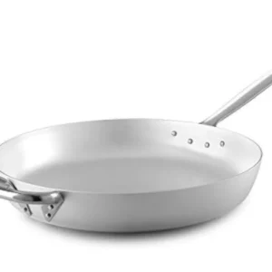PADELLA SVASATA ALTA A SALTARE 3mm - 1 MANICO TUBOLARE INOX Ø Cm 50 | H Cm 8,5