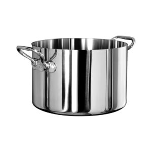 Casseruola induzione 1907 alta in alluminio e acciaio lucido – 2 maniglie