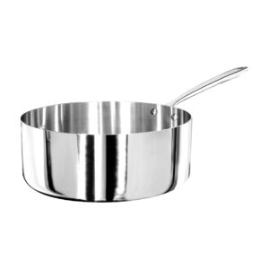 Casseruola induzione 1907 bassa in alluminio e acciaio lucido – 1 manico