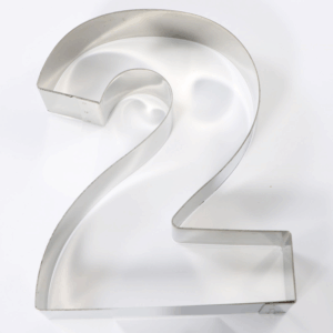 NUMERO DUE 30cm H.4 INOX