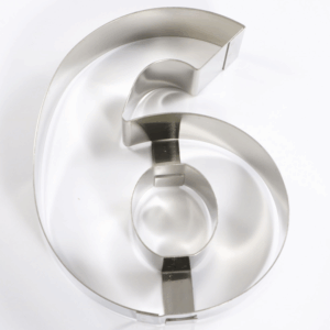 NUMERO SEI 30cm H.4 INOX