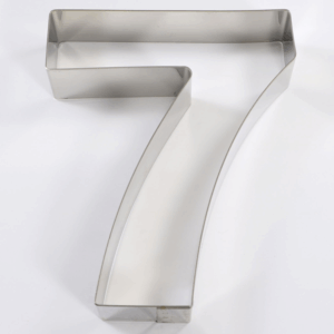 NUMERO SETTE 30cm H.4 INOX