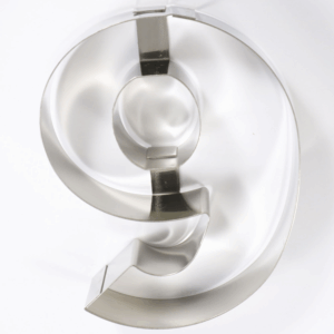 NUMERO NOVE 30cm H.4 INOX